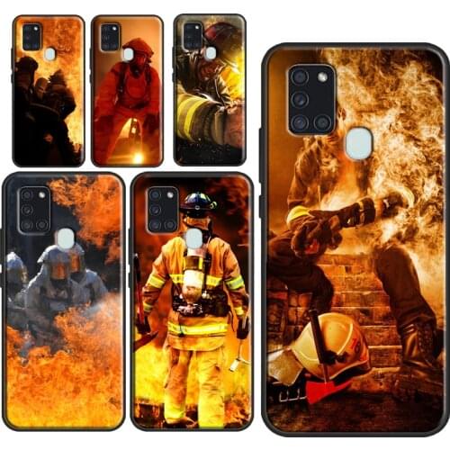 Firefighter Fire Fireman Case For Samsung A52 A72 A32 A12 A21S A20e A10 A20 A30 A40 A50 A70 A11 A31 A41 A51 A71