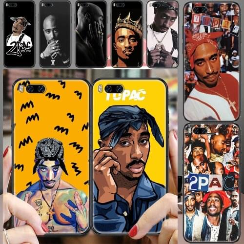 Tupac 2pac Twopac Rapper Phone case For Xiaomi Mi Max Note 3 A2 A3 8 9 9T 10 Lite Pro Ultra black soft shell trend cover