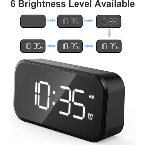 2020 Digital Dimmable Alarm Clock Large LED Screen USB Interface Home Decor Office Desktop Table Decor Electric Desk Clock