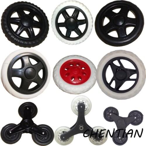 Uxcell 2pcs Shopping Cart Wheels Trolley Caster Replacement 6.5 Inch Dia Rubber Foaming Light Blue Pink Brown Red Blue