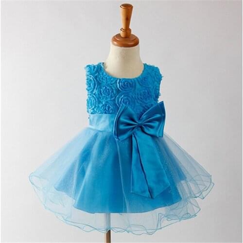 Baby Sweet Dreses Flower Girl Dress Summer Tutu Wedding Birthday Party Dresses For Girls Childrens Clothing