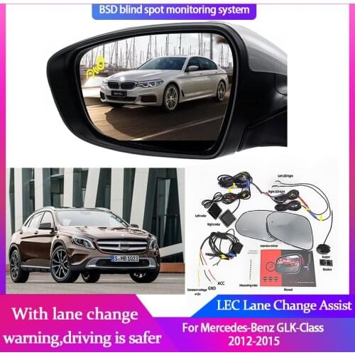 For Mercedes-Benz GLK-Class 2012-2015 BSM BSD Blind Spot Monitoring System 24GHZ Millimeter Waves Radar Sensor Mirror LED Light