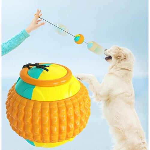 Pet Molar Toy with Telescopic Rope Cleaning Teeth ABS Interactive Chew Bite Toy Puppy interactive Hand throws throwing toy ball