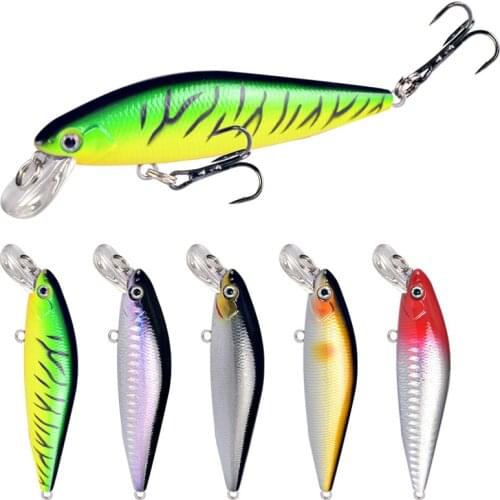 1PCS 5g/7.5g Fishing Lure Quality Minnow Lure 3D Eyes Plastic Hard Bait Pesca Artificial Jig Wobblers Crankbait Fishing Bait