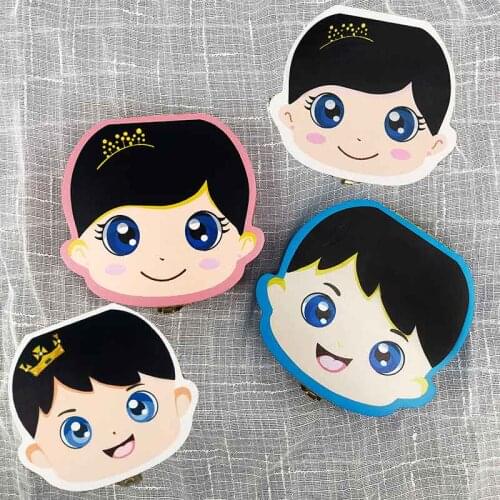 Italian/Dutch/Portuguese/ English/ Spanish /Russian/ French/ Text Baby Boy Girl Wood Case Milk Teeth Organizer