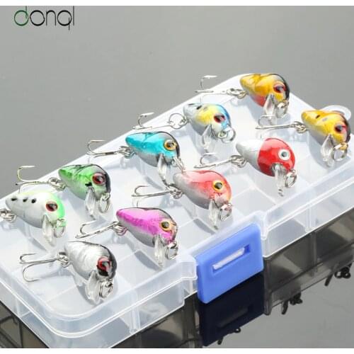 DONQL Fishing Lure Kit Minnow floating Lure Isca Artifcial Crankbait Bait Pesca Jig Fishing Hook Set With Fishing Tackle Box