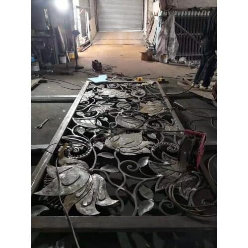 Hench Ral Wrought Iron Gate Solid Steel Hand Forged Art Gates Width 7m x 4.5m High D10