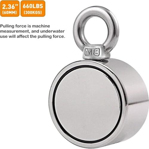 Strong Double Sided Magnetic Ring Strong Magnetic Magic Tricks Ring Salvage Double - Sided Magnet Magnetic Hook Fishing Magnets