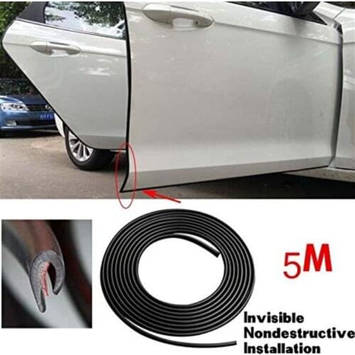 5M universal Anti Collision Side Door Edge Guard Car Rubber Bumper strip Protection Sticker Strip Seal Strips decorative strip