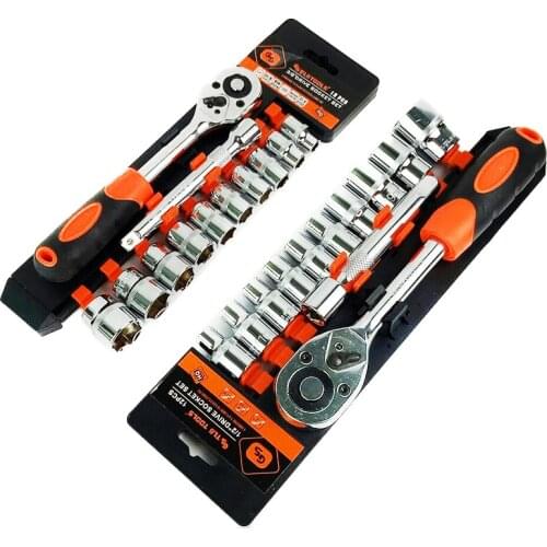 12 in1 Wrench Combination Set Vanadium Steel Torque Ratchet Wrench Set 1/4 "3/8" 1/2 "CR-V Universal Vehicle cycle Socket Wrench