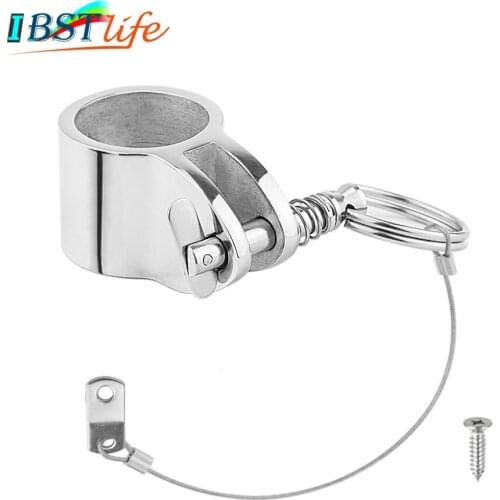 Stainless Steel 316 Jaw Slide Clamp with Quick Release Pin 1 inch 25mm Bimini Top Hinged Slide Fitting Hardware Marine Boat