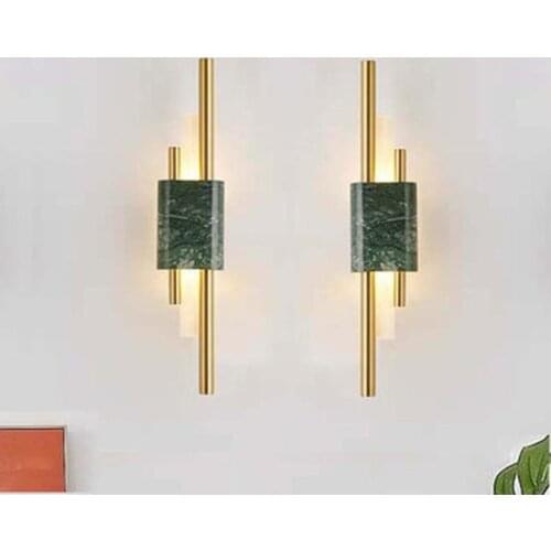 Nordic minimalist bedroom aisle decorative lighting living room background wall modern hotel bedroom bedside marble wall sconce