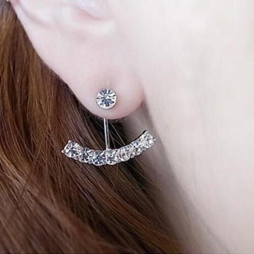 2020 New Fashion Four-Prong Setting 7pcs crystal Gold Color Ear Hook Earrings Jewelry Fashion Crystal Earrings