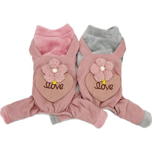 New Winter Puppy Coat Outfit Warm Dog Clothes Small Dog Clothing Jumpsuit Overalls Yorkshire Bichon Poodle Schnauzer Pet Apparel