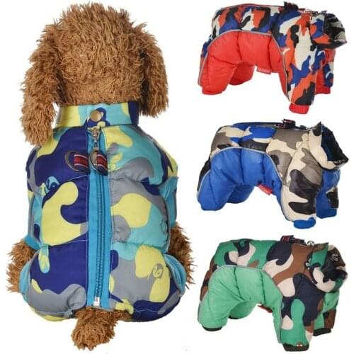 Dog Cotton Clothes Winter 2020 New Dog Coat Winter Pet Camouflage Cotton-padded Clothes Waterproof Puppy Coat Jacket Plus Size