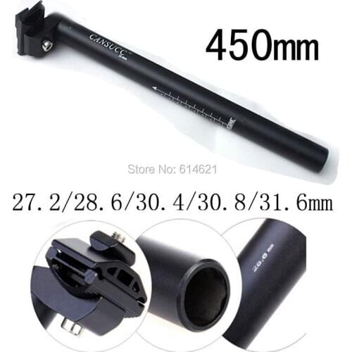 27.2/28.6/30.4/30.8/31.6mm Mountain Bike MTB Bicycle Cycling Seat post tube 450mm alloy Lengthen Road Bike frosted Seatpost