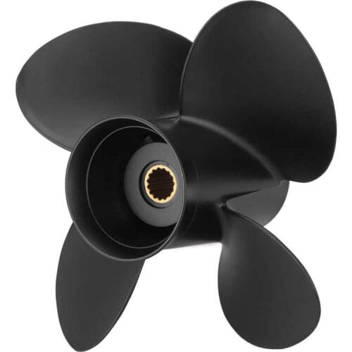 Propeller for Evinrude 13x17 RH Outboard Propeller 4 Blades Aluminum Alloy Fit for Johnson 40-140HP 2-Stroke Engine