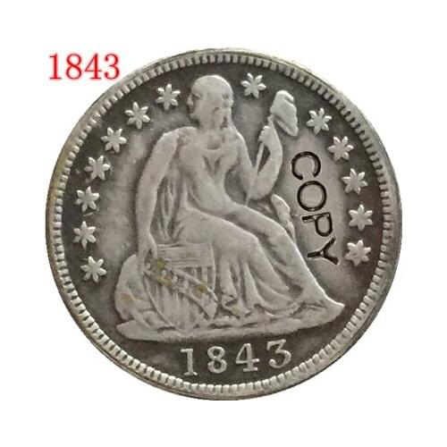 USA 1843 P,O Seated Liberty Dime COPY COINS