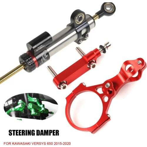 Motorcycle Steering Stabilize Damper Bracket Support Mount Kit For Kawasaki Versys 650 Versys650 2015-2020 2019 2018 2017 2016
