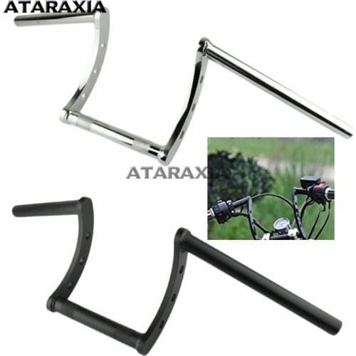 Bike Black Motorcycle 7/8" 22mm Drag Handlebar Z Bars Pullback Handle Bar For Harley Chopper Bobber Dyna Sportster XL 883 1200