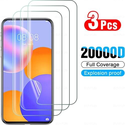 3Pcs Protective Hydrogel Film For Huawei Y5 Lite 2018 Y5 2019 Screen Protector For Huawei Y6 Pro 2019 Y7 2019 Y9a Not Glass Film