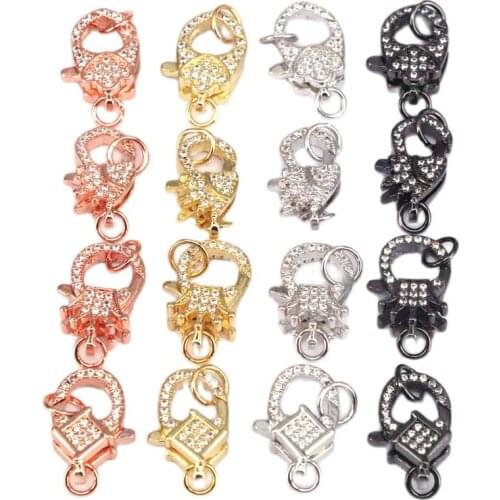 10Pcs Geometric Lobster Clasp Hooks For Necklace Bracelet Chain DIY Jewelry Accessory Findings & Components