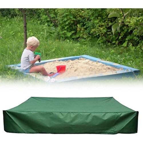 Green Bunker Cover With Traction Rope 95% UV Resistant Childrens Toy Sand Pond Garden Small Pool Waterproof Sunshade Windproof