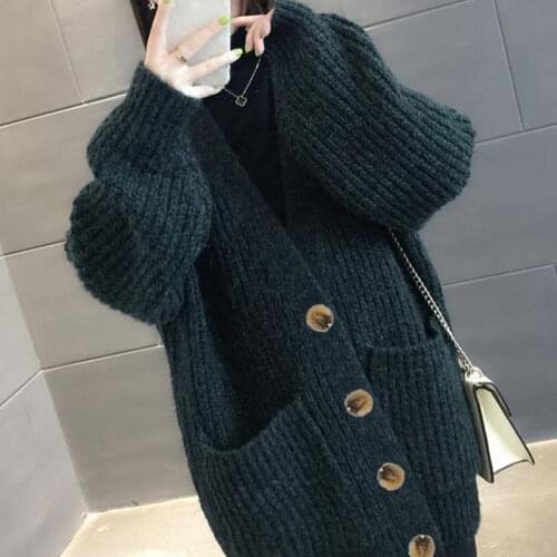 New Spring 2021 Woman Cotton Knitted Casual Sweaters Female Cardigan Plus Size High Quality Outwear Ladies Warm Knitwear H1249