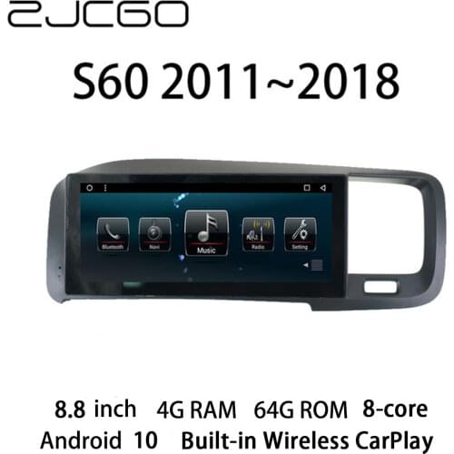 Car Multimedia Player Stereo GPS DVD Radio Navigation Android Screen for Volvo S60 2011 2012 2013 2014 2015 2016 2017 2018