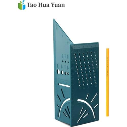 1pcs Wood Working Ruler Multifunctional Angle Ruler 3D Mitre Angle Measuring Gauge Square Size Marking Gauging Carpenter Tool AA