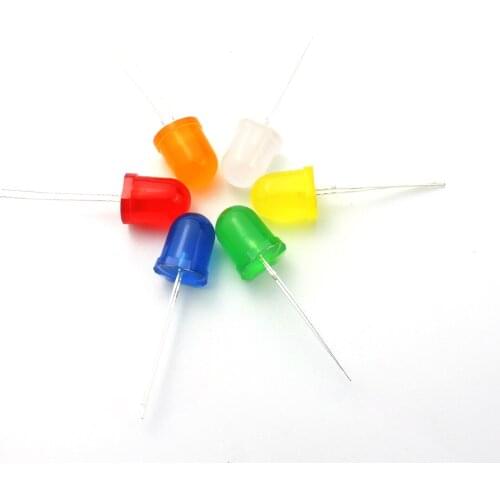 10MM LED Diode Light Assorted Kit Red Yellow Blue Green Orange for DIY kit