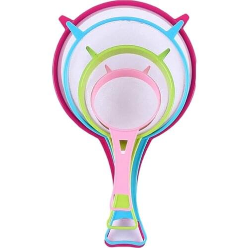4 Pcs/Set Mini Plastic Mesh Scoop Strainer Food Sieve Kitchen Basket Gadget Household Soy Milk Sieve Flour Sieve