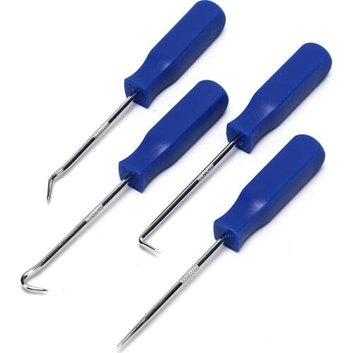 4Pcs Durable Oil Seal Gasket Puller Remover Craft Hand Tool Plastic Steel Automobile Car Pick & Hook Tools Set O Ring