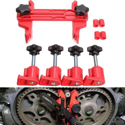 5Pcs/Set Universal Dual Cam Clamp Camshaft Timing Sprocket Gear Locking Tool Kit Car Auto Sprocket Gear Engine Timing Tool Set