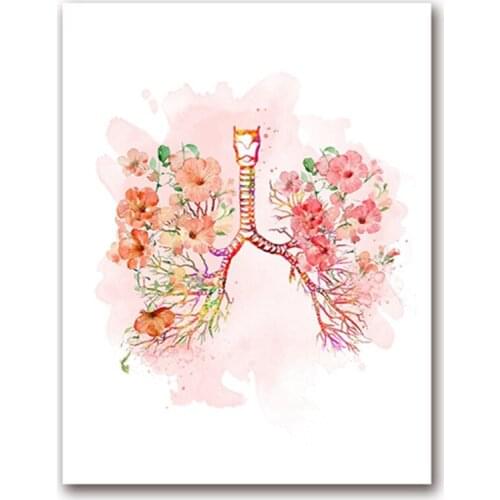 Diamond Embroidery Lungs and Flower color full diy 5d Diamond Art Mosaic Painting Handmade Gift RS22025