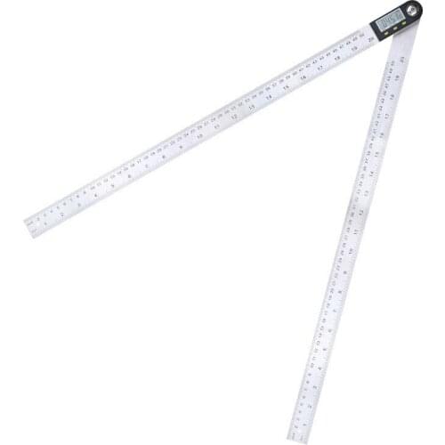AZZKOR 0-200mm Stainless Steel Digital Display Angle Ruler Electronic Angle Ruler Measuring Instrument Caliper Measuring Tool