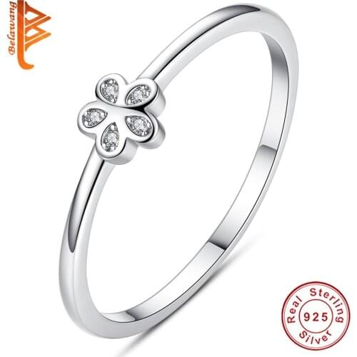 BELAWANG Rings With Cubic Zirkonia For Women