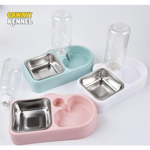 CAWAYI KENNEL Dog Feeder Drinking Bowls for Dogs Cats Pet Food Bowl Comedero Perro Miska Dla Psa Gamelle Chien Chat Voerbak Hond