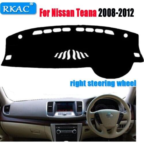 RKAC Car dashboard cover mat for Nissan Teana 2008-2012 years right steering wheel pad dash mat covers dashboard accessories