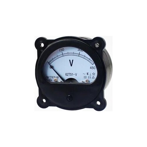 Black Plastic Case Zero Setting Volt Voltmeter Panel Meter Gauge 62T51-V AC 50V 75V 100V 150V 250V 300V 450V 500V 600V
