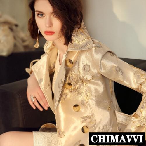Женские двубортные тренчи Chimavvi China At AliExpress