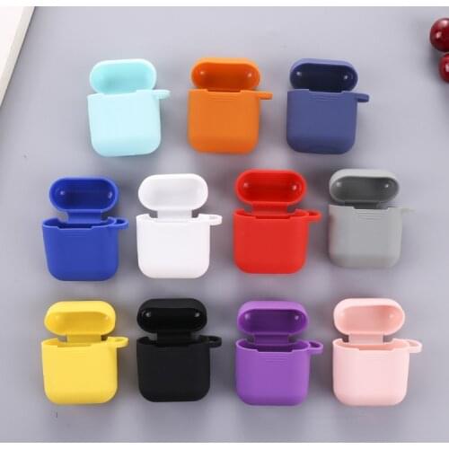 Colorful Soft Silicone Case For Apple Airpods Shockproof Cover For Apple AirPods Earphone Cases for Air Pods Protector Case