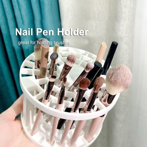 Nail Pen Holder Plastic Nail Art Painting Pen Makeup Brushes Stand Rack Detachable Makeup Brush Organizer Nail Tool