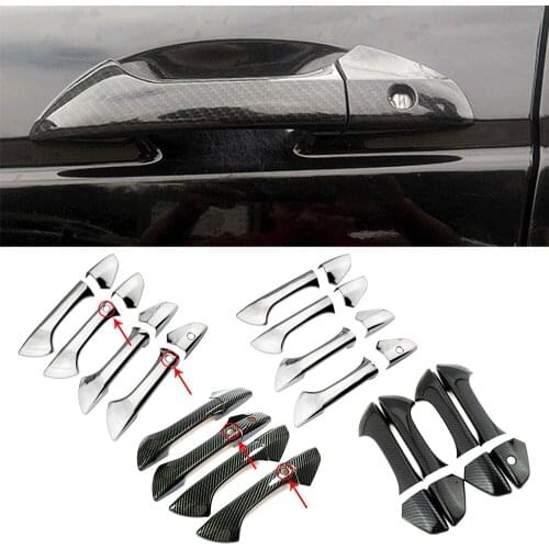 For Honda Accord 8 Gen 2008-2013 Carbon Fiber Color Modify Refit Chrome Door Handle Cover Decoration Trim Protection Sticker