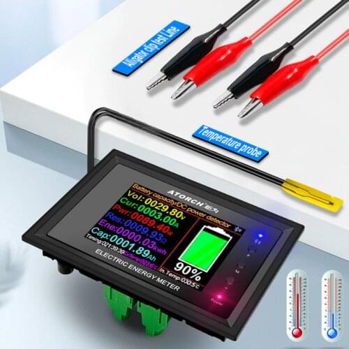 DT24 HD IPS Bluetooth digital display DC Power APP Voltmeter Ammeter Battery Capacity Tester Fuel Gauge voltage detector Meter