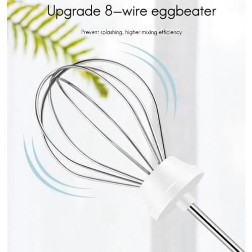 USB Charging Electric Egg Beater Home Milk Foamer Drink Mixer 2 Whisks Portable Egg Blender Kitchen Mini Whisk