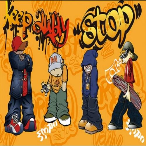 Photo wallpaper character graffiti cartoon high quality background wall bedroom restaurant mural corridor Wallpaper