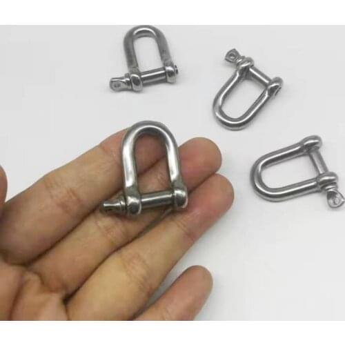 M5 4pcs stainless steel 304 D- dee shackle , High quality antirust shackle , sus304 m4 dee shackle