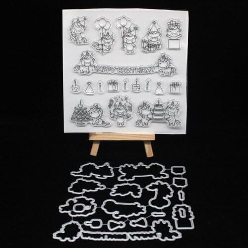 Unicorn Party Metal Cutting Dies or Stamp for DIY Scrapbooking/photo album Decorative Embossing DIY Paper Cards