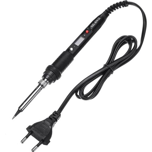 80W Soldering Iron LCD Digital Display Temperature Adjustable 220V EU Electric Solder Iron Set Welding Rework Station Repair Kit